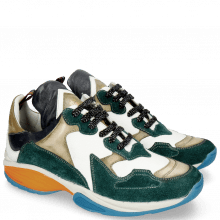 Sneakers Kobe 1 Suede Pattini Verde Milled White