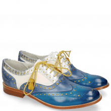 Oxford shoes Amelie 70 Vegas Mid Blue Wind Timor Silver White