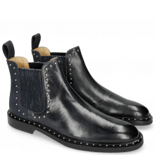 Ankle boots Susan 37 Navy Nubuck Abyss Elastic Glitter Navy Rivets