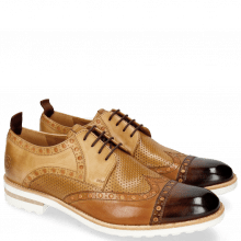 Derby shoes Eddy 48 Mid Brown Tan Perfo Underlay Sand Howline Nude