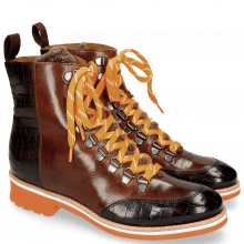 Ankle boots Amelie 71 Crock Mogano Wood Sherling Cognac
