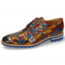 Derby shoes Brad 7 Woven Multi Rubino Yellow Ice Lake