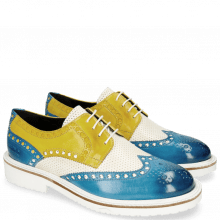 Derby shoes Blake 1 Vegas Mid Blue Perfo White Sun