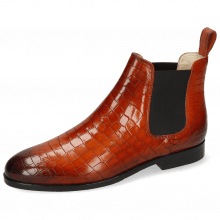 Ankle boots Susan 10 Crock Orange Elastic Dark Brown