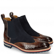 Ankle boots Tom 13 Crock Wood Suede Pattini Navy