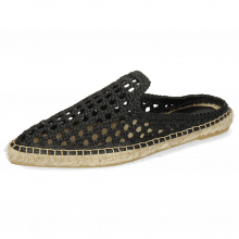 Mules Palina 2 Open Woven Nappa Black