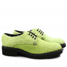 Derby shoes Sissy 1 Hair On Green Rivets Rook D Black