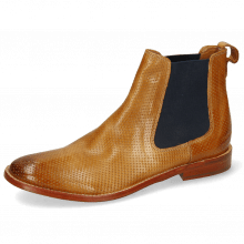 Ankle boots Amelie 12 Imola Perfo Tan Elastic Navy