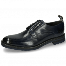Derby shoes Eddy 54 Navy Eyelets White Strap