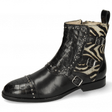 Ankle boots Susan 45 Crock Black Hairon New Zebra