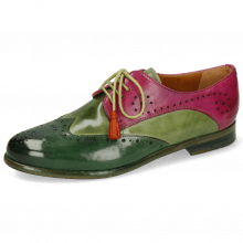 Derby shoes Selina 41 Dark Forest New Grass Dark Pink
