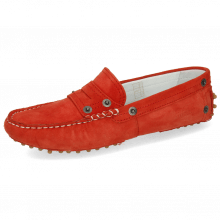 Loafers Caroline 1 Goat Suede Red Dots