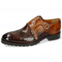 Monks Patrick 24 Crock Mogano Guanna Mid Brown Ostrich Tan