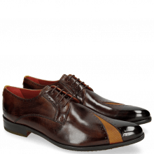 Derby shoes Toni 8 Mid Brown Dice Yellow
