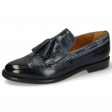Loafers Selina 3 Marine Textile Blue Tassel