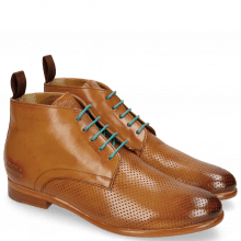 Ankle boots Selina 28 Perfo Tan Mid Blue