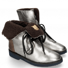 Ankle boots Greta 1 Talca Steel Turtle Dark Brown Sherling Cognac