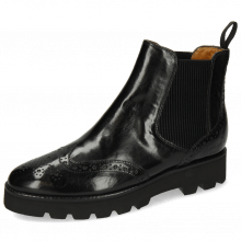 Ankle boots Selina 6 Black Elastic Ribbed Black