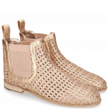 Ankle boots Susan 10 Woven Rose Gold Elastic Guglia