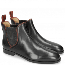 Ankle boots Susan 67 Black Ruby Elastic Glitter