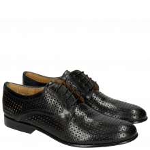 Derby shoes Sally 17 Venice Perfo Diamont Black