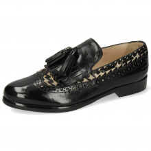 Loafers Selina 3 Tweed Black White