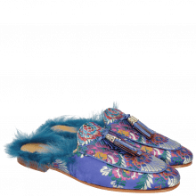 Mules Scarlett 2 Korela Electric Blue Fur