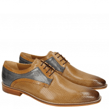 Derby shoes Alex 10 Berlin Perfo Oxygen Tan Mid Blue