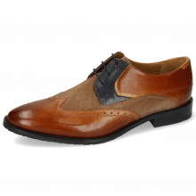 Derby shoes Victor 9 Venice Wood Suede Pattini Roccia Navy Sand
