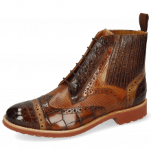 Ankle boots Amelie 17 Crock Mid Brown Lizzard Sand Turtle Wood