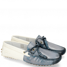 Loafers Caroline 8 Moroccan Blue Vegas White