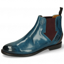 Ankle boots Selina 39 Mid Blue Elastic Burgundy