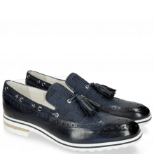 Loafers Eddy 16 Navy Textile Dots Blue