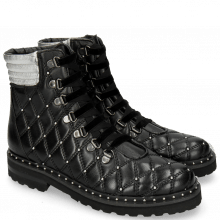Ankle boots Bonnie 17 Nappa Black Talca Silver Rivets