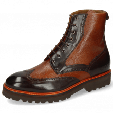 Ankle boots Matthew 43 Mogano Prato Woody Hand Stitching Orange
