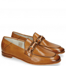 Loafers Scarlett 45 Glove Nappa Tan Strap Orange