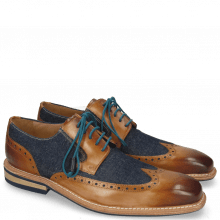 Derby shoes Marvin 13 Tan Denim Blue