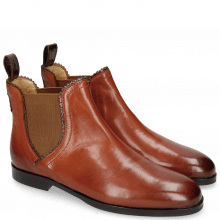Ankle boots Susan 67 Rust Pewter Elastic Glitter