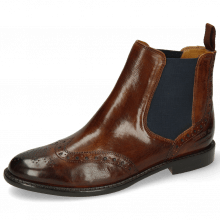 Ankle boots Selina 6 Pisa Wood Elastic Navy