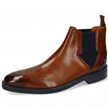 Ankle boots Lance 19 Crock Wood Strap Navy Elastic Ribbed