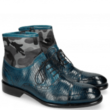 Ankle boots Patrick 4 Guana Mid Blue Textile Camo