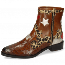 Ankle boots Marlin 12 Crock Mid Brown Hairon Leo Medio Cognac