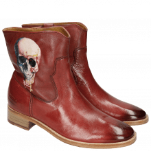 Ankle boots Jodie 8 Milano Red Screen Shot Skull