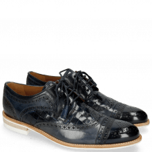 Derby shoes Henry 7 Navy Wind Sky Blue Woven