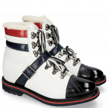 Ankle boots Amelie 64 Navy Milled White Ruby Lining Full Fur