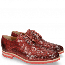 Derby shoes Brad 7 Woven Ruby Lining Rich Tan