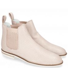 Ankle boots Susan 10 Nappa Glove Perfo Rose Elastic Guglia Nude