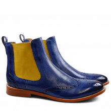 Ankle boots Amelie 5 Electric Blue Perfo Elastic Yellow LS Natural