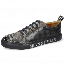 Sneakers Harvey 12 Vegas Turtle Glicine Suede Pattini Stone Dafne Conchiglia