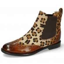 Ankle boots Selina 29 Wood Hairon Leo Cognac